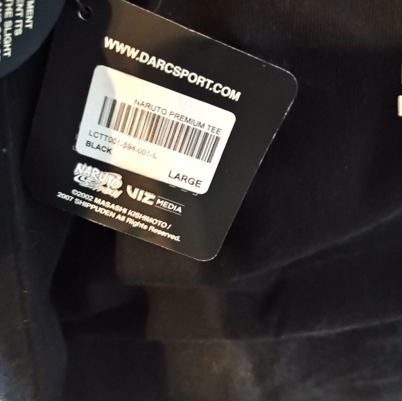 NWT Rare ANIME Naruto Graphic Tee - Black with Yellow Print - Picture 7 of 8